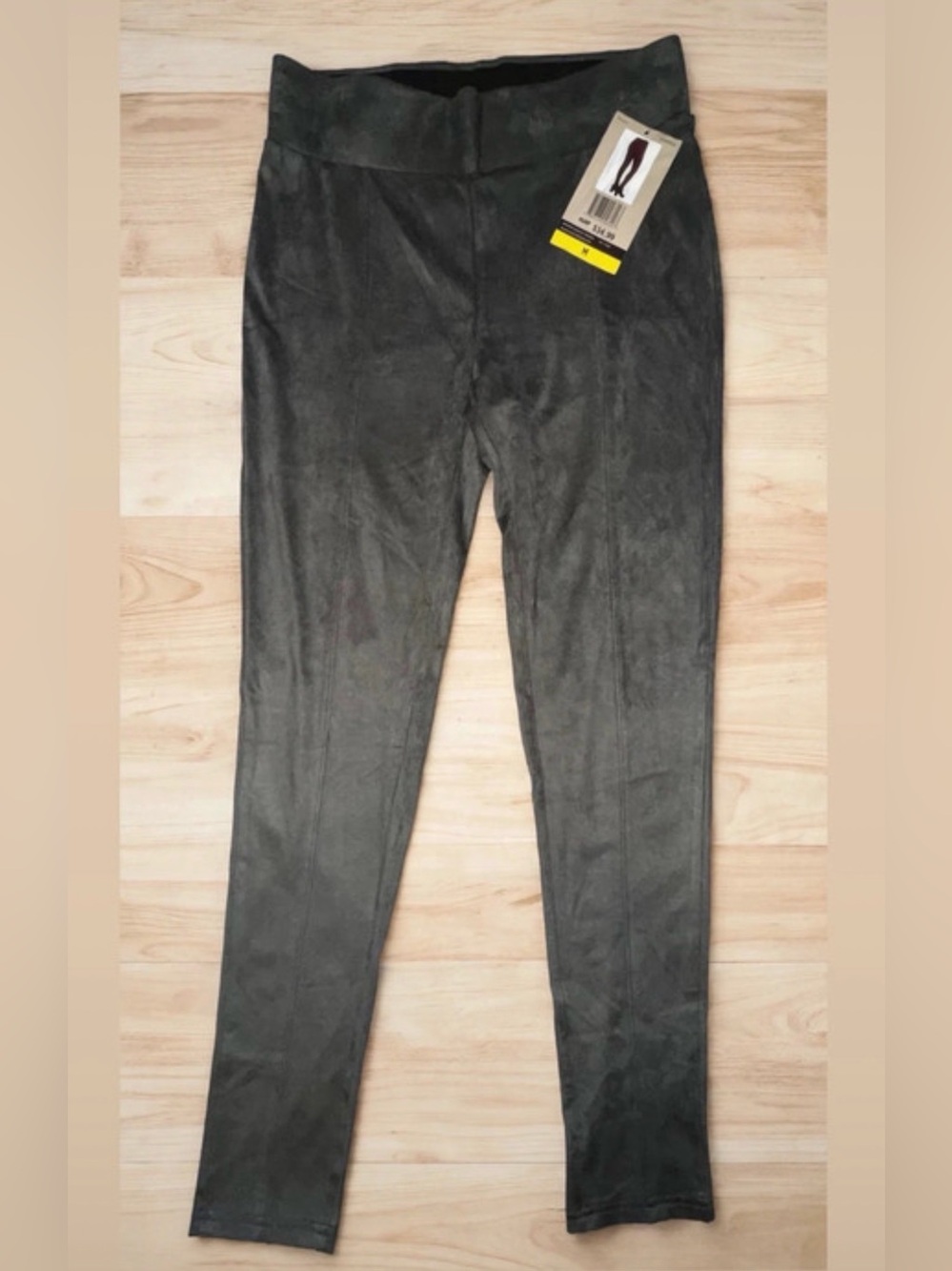7 For All Mankind Olive Green faux suede leggings